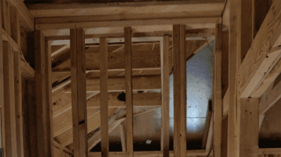 Electrical Wiring Installed in Wall Frame During Construction Photo